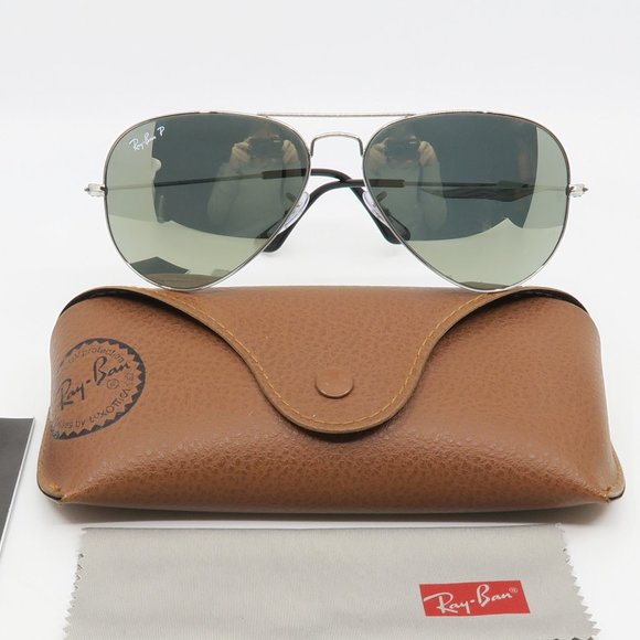 Ray-Ban Other - RB 3025 003/59 Ray-Ban New Silver Polarized Aviator Sunglasses 58mm with case